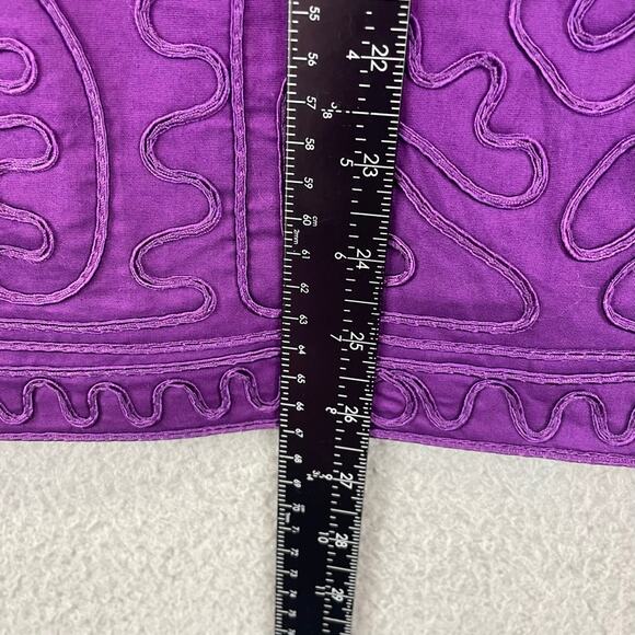 Catherines Maggie Barnes Jacket 14P 16P Artsy Aztec 3/4 Sleeve Lined Purple - Picture 7 of 11